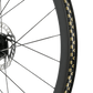 Close-up of the aerodynamic profile of the Gravaa x Reserve 40|44 GR wheelset rim.
